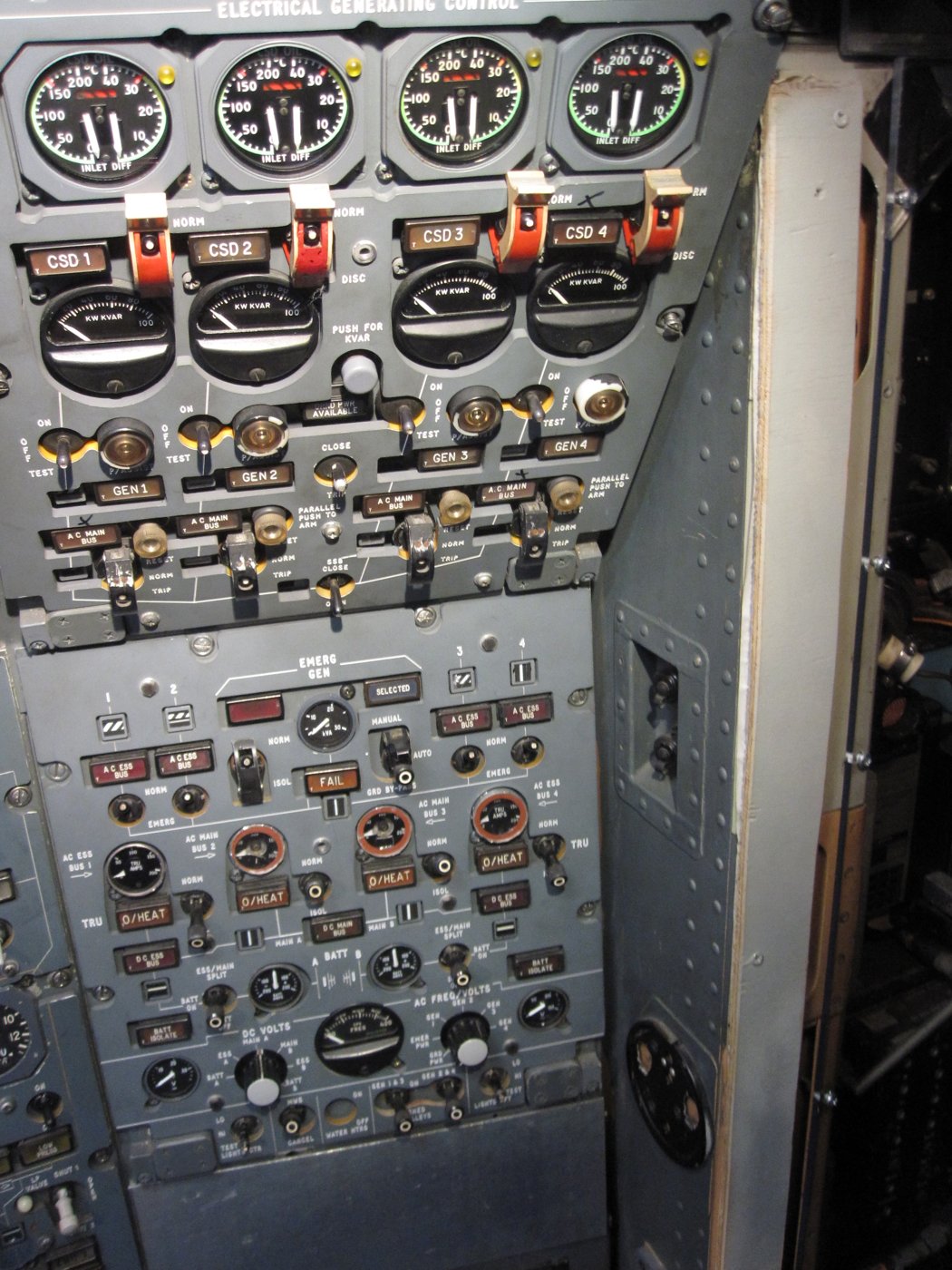 Concorde flight engineer panel